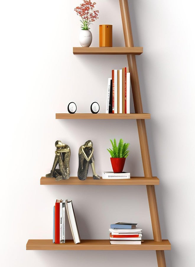 Pigort Rustic Gold Thinker Statue Abstract Sculpture - Collectible Woman Figurine Art Home Office Bookshelf Decorative Objects Desktop Decor for Women, 4.6 x 3.7 x 2.6 inches - Image 4